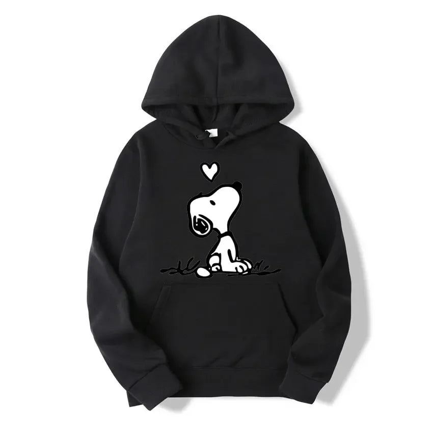 American Cartoon Comics Snoopy Hoodie Women Man Pullover Tops Spring Autumn Men  2024 New Casual Couple Sweatshirt Clothing