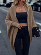 Versatile Solid Color Cardigan Mid-length Long Sleeve Loose Large Size Knitted Sweaters Pullover Damen Winter Strickjacke Damen