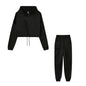 Women's Long-Sleeved Sports Suit, Casual Waist Wear, Fashion Trend, Two-Piece Set