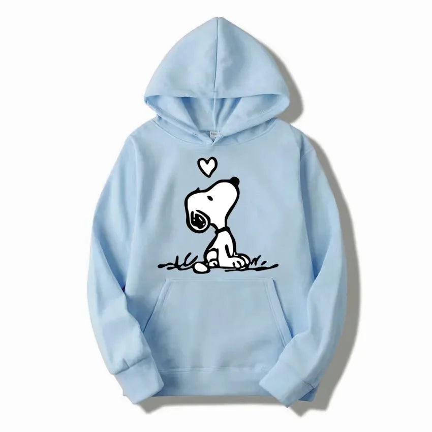 American Cartoon Comics Snoopy Hoodie Women Man Pullover Tops Spring Autumn Men  2024 New Casual Couple Sweatshirt Clothing